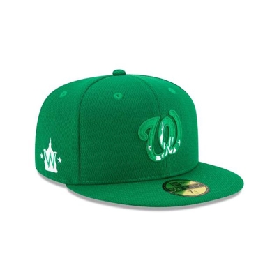 Washington Nationals Gorra | New Era MLB St Patricks Day 59fifty Fitted Cap Mexico - Verdes